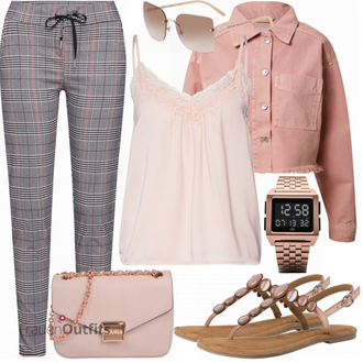Outfit mit Beige Gina Tricot "Stylische Sommerlaune"