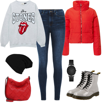 Slouchy Kaschmir Outfit mit Schwarz Hut Mütze/Winter Mütze/Kopfbedeckung About You "Stylisher Alltagslook"