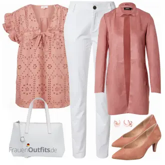 Outfit mit Braun High Heel UNISA "Super schönes Outfit fürsBüro"