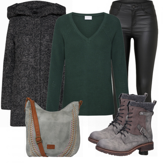 Outfit "Gruener Pullover"