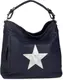 styleBREAKER Shopper Handtasche im Vintage Look mit Stern, Schultertasche, Umhängetasche, Damen 02012076, Farbe:Dunkelblau