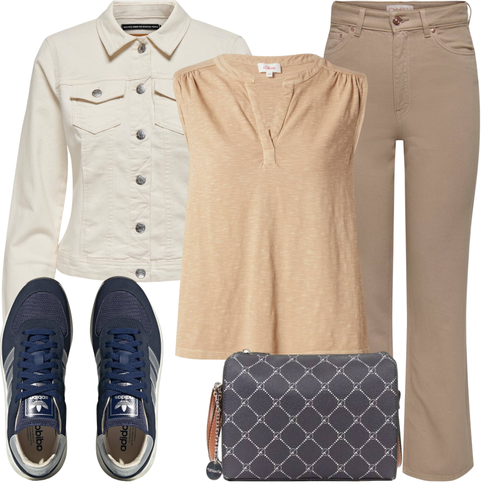 Comment poter Kaki/Beige/Blanc/Orange/Marron Veste de Printemps/Veste Vintage/Veste Courte/Veste de Chemise/Veste Courte en Jean/Veste en Velours Côtelé/Chemisier Grande Taille Only avec Kaki/Beige/Marron T-shirt/Jean Évasé/Jean-culotte/Jeans Capri/Jeans avec Fente/Jeans Femme Longueur 7/8/Jean Court/Pantalon à Cloche/Pantalon 3/4/Pantalon en Sergé/Pantalon Évasé/Pantalon Bootcut/Pantalon avec Fente Only