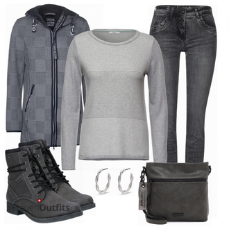 Outfit mit Schwarz Stiefel Tom Tailor "Perfekt für den Herbst"