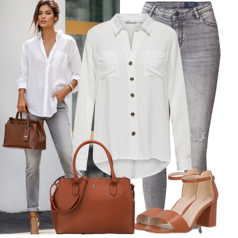 Comment poter Marron/Orange Sandales Sandale à Talon Haut/Sandalette à Talon Bloc About You avec Gris clair/Gris Jeans avec un Trou/Jeans avec Fente/Jean Push-up/Jean Taille Haute/Veste en Cuir/Bottine Cheville/Jean Motard/Veste d'Hiver/Chaussures en Cuir/Vestes en cuir/Jeans Femme Longueur 7/8 Noisy may