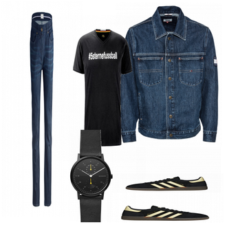 Outfit mit Beige Sneaker Adidas "Tchibo"
