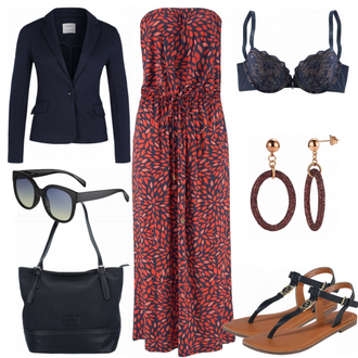 Outfit mit DunkelBlau/HellBlau/Blau Lederjacke/Blazerjacke/Blusenblazer/Boyfriend Blazer/Lässiger Blazer/Baumwoll ­Blazer/Eleganter Blazer/Strick­blazer/Kurzblazer/Sweatblazer/Lederjacke für Männer/Lederjacke VERO MODA "Mixima"