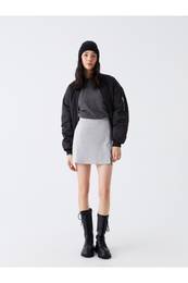Women's Elastic Waist Straight Skirt