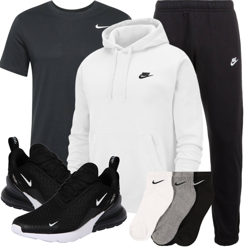 Schwarz/DunkelGrau/Grau/Dunkelblau T-Shirt Training/Sport-Top/Funktions T-Shirt Nike kombinieren