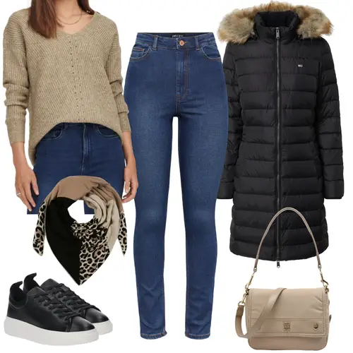 Neutraler Alltagslook