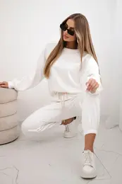 Kesi Woski Set sweatshirt + pants buttery fabric white
