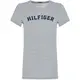 Tommy Hilfiger Damen SS Tee Print Schlafanzugoberteil,per Pack Grau (Grey Heather 004),Small