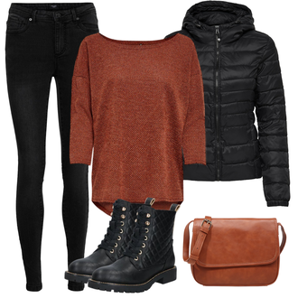 tenues avec Rouge/Orange/Marron Chemisier 3/4/Tunique Viking/Tunique Fantaisie/Tunique Élégante/Chemisier-tunique/Tunique Classique/Chemisier à Paillettes/Tunique Festive/Pull en Velours/Pull Col Rond/Pull Basique/Pull en Cachemire/Pull 2 en 1/Pull en Laine/Mohair Pullover/Pull à Paillettes/Pull en Maille Fine/Pull Simple/Tunique Only "Parfait Pour L'automne"