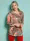 Feinstrickpullover orange/braun/khaki MIAMODA
