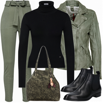 Outfit mit Schwarz Stiefel Vagabond Shoemakers "Stoffhose"