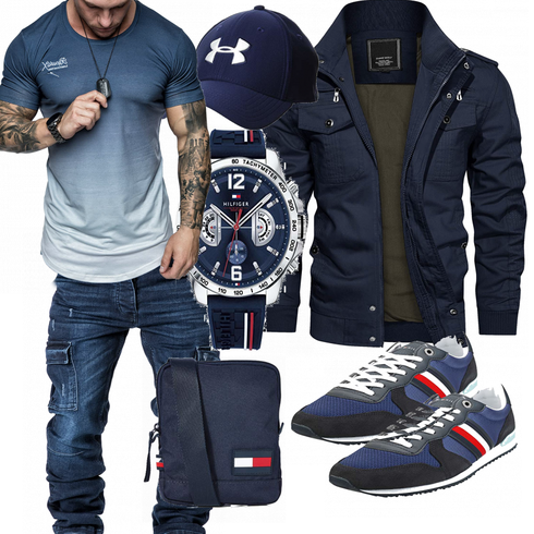 Blau Tasche/Hose/Bademode/Sommerjacke KEFITEVD kombinieren
