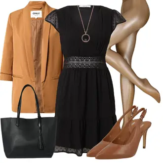 Outfit mit Blau Etui/Uhrenbox/Uhren Geschenkset Swarovski "Stylischer Bürolook"