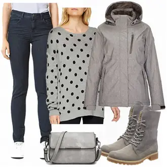 Outfit mit Schwarz Jeans CECIL "Modern"