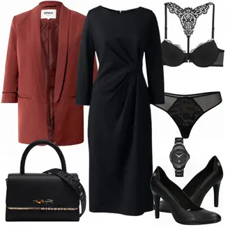 Festlische outfits mit Schwarz Unterhose Lascana "Herbstlicher Look"