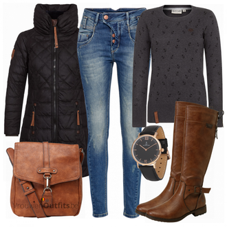 Outfit met blauw Gang "Naketano Look"