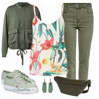 Outfit mit Grau Sneaker Superga "Freizeit Outfit"