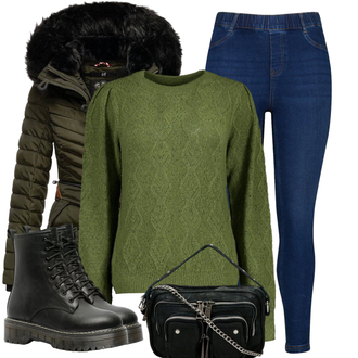Motor Outfit met zwart Kleine Tas/Herentas/Riemtas/Bum tas/Draagtas/Crossbodytas/Schoudertas/Schooltas/Schoudertas/Heuptas nunoo "Herfstse vrijetijdskleding"Look: Vrije tijd, Motor, Paardrijden