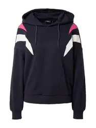 ONLY Sweatshirt ''''CELINA'''' nachtblau / pink / weiß