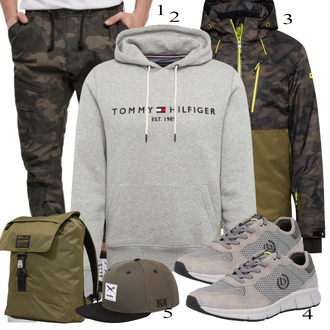 outfit mit Siva Plašč Tommy Hilfiger "Vsakdanja oblačila"