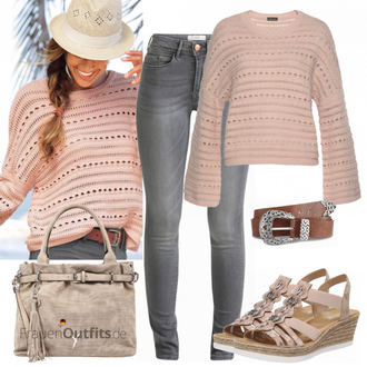 Outfit mit Grau/Hellgrau/Dunkelgrau Lederjacke/Knöchelstiefel/Cropped Jeans/Jeans mit Schlitz/Low Rise Jean/Low Waist Jean/Push up Jeans/Regular-Fit Jeans/Slim Fit Jeans/Leder Schuhe/Winterjacke Ichi "Perfekt für den Frühling"