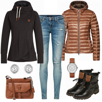 Outfit mit Blau Stiefel Dockers by Gerli "Christina"