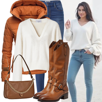 Tenues d'Hiver avec Marron/Beige/Marron foncé Bottine d'Équitation/Bottes d'Équitation d'Hiver/Bottes Botte au Genou/Cuissarde en Cuir/Cuissarde/Botte Longue/Cuissarde Plate Steve Madden "Look printanier tendance"
