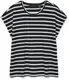 Vero Moda Vmnanna Capsleeve Top;Black Stripes White ZWART M