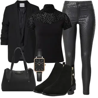 Elegante Outfits mit Schwarz/Dunkelgrau/Weiß Lederjacke/Biker Jeans/Thermojeans/Lederimitathose/High Waist Legging/Lederlegging/Leggings Lederoptik/Lederhose/Skinny Hose/Treggings/Lack Legging Dorothy Perkins "Elegante Frühlings Outfits"