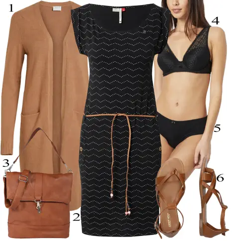 Comment poter Noir/Blanc Soutien-gorge Minimiseur/Soutien-gorge sans Armature/Brassière/Bustier en Dentelle/Soutien-gorge Triangle/Soutien-gorge Rembourré ESPRIT avec Marron/Beige Tricot Grande Taille/Déguisement Cardigan/Cachemire-Cardigan/Cardigans Longs/Cardigan d'Hiver Vila