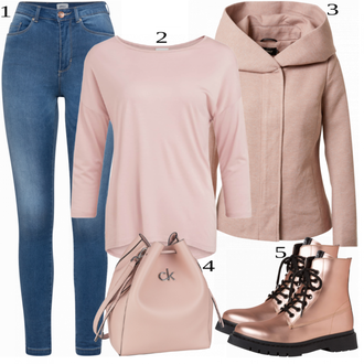outfit mit Bež Škorenj Tamaris "1"