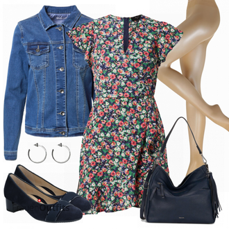 Outfit mit Blau Sommerjacke Claire "Perfekt für den Frühling"
