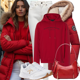 Tenues d'Hiver Bohème, Style avec Blanc/Crème Veste en Cuir/Veste en Cuir pour Homme/Jean Push-up/Jean Taille Haute/Jeans Thermiques/Jeans avec Fente/Chaussures en Cuir/Mom Jean/Jean Coupe Slim/Jean Sweat B.young "Tenue de printemps décontractée"Look: Style, Sans couture, Chic