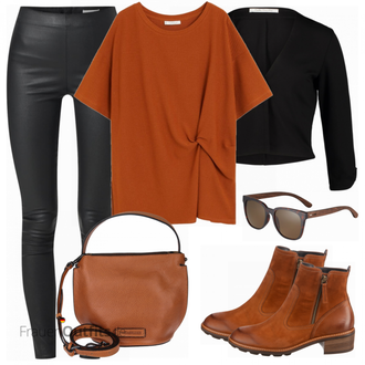Outfit mit Braun Stiefel Paul Green "Herbst"