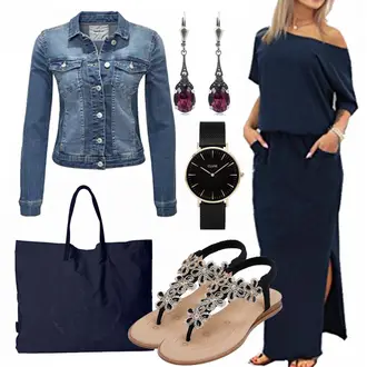 Outfit mit Schwarz/Rosa/Dunkelrot Uhrenarmband/Uhren Geschenkset/Kettenuhr Cluse "Hot"