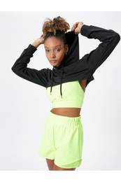 Long Sleeve Crop Hooded Sweatshirt