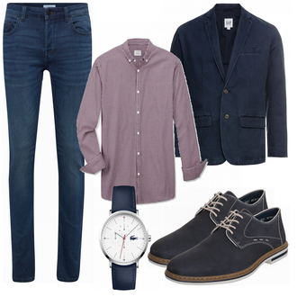 Outfit mit Weiß Uhr Lacoste "Tchibo Style"