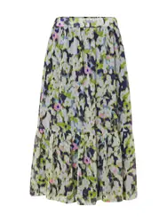 ICHI Rock blau / hellgrün / rosa / weiß