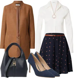Outfit mit Blau Etui/Uhrenbox/Uhren Geschenkset Swarovski "Schickes Business Outfit"