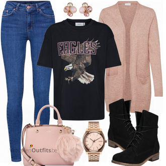 Outfit met beige Sieraad Ted Baker "ABOUT YOU Veterlaarsjes"