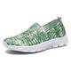 PAMRAY Laufschuhe Slip on Damen Hohle Sport Sneaker Jogging Loafer Mesh Turnschuhe Causal Leichte Wanderschuhe Atmungsaktives Sommer Grün 39