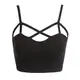 Butterme Frauen Sexy Riemchen Crop Tank Tops Bustier-Ausschnitt Bralette Nahtlose Strand Bra, Schwarz, One Size