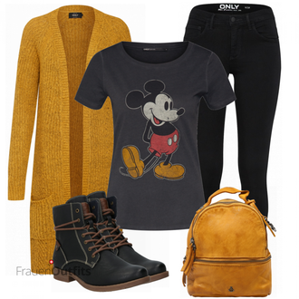 Outfit mit Schwarz Stiefel Tom Tailor "Trendiges Herbst Outfit"