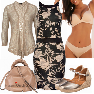Outfit mit Beige Sandalen UNISA "Modisches Frühlings Outfit"