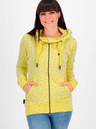 Yellow women's patterned hoodie - Women