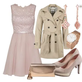 Outfit mit Grau/Rosa CocktailKleid Laona "GoldeneZeiten"