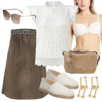 Outfit mit Espadrille TOMS "Modisches Trachtenmode Outfit"